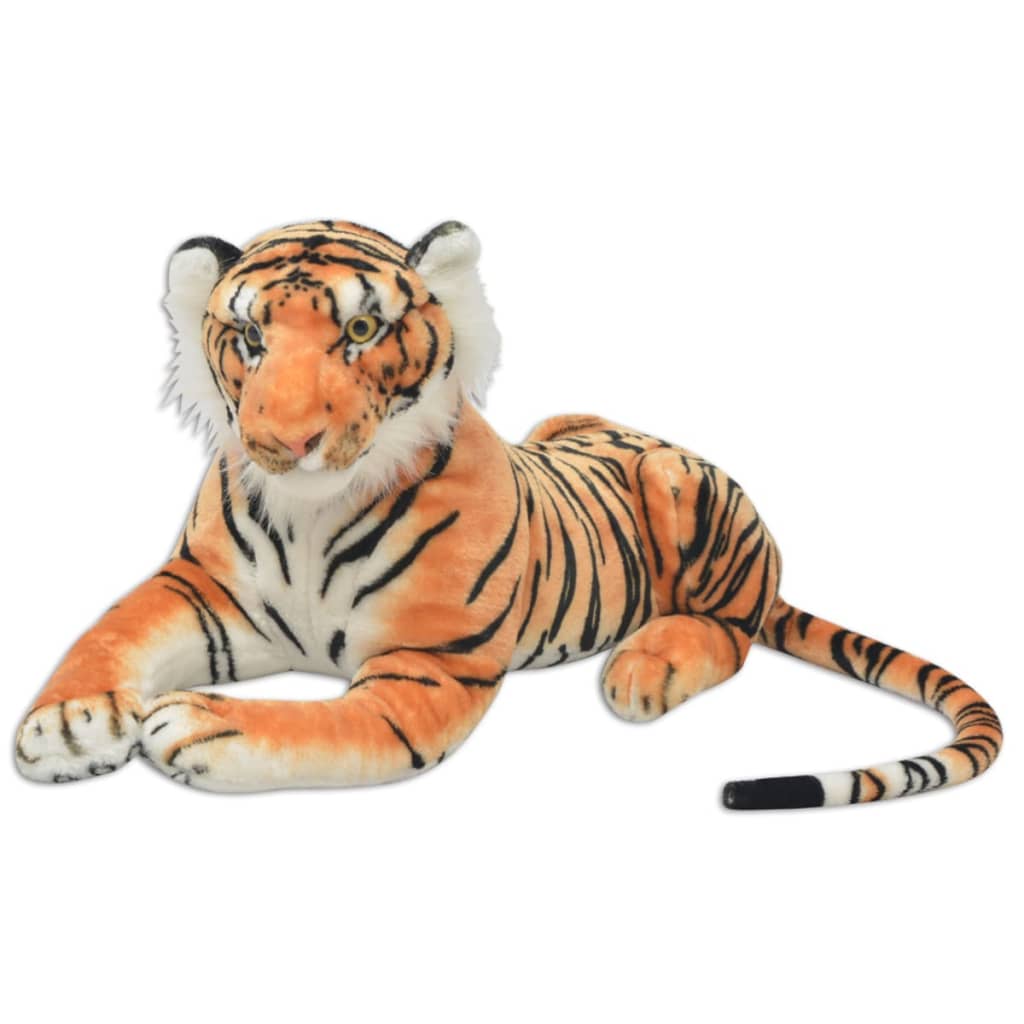 vidaXL Plišani tigar smeđi XXL - cover