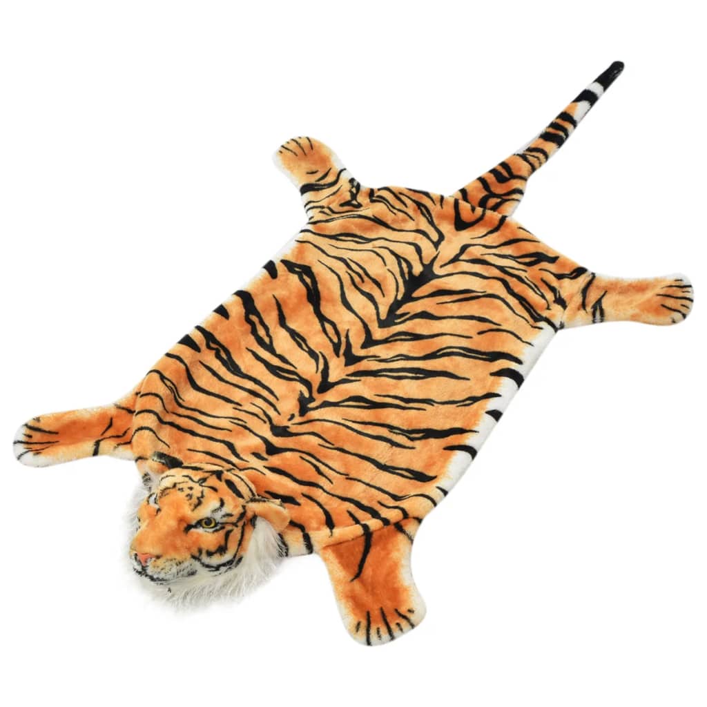 vidaXL Tepih Tigar od Pliša 144 cm Smeđi - cover