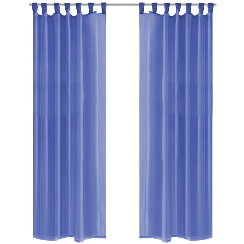 vidaXL Zavjese od Voala 2 kom 140x225 cm Kraljevsko Plave - cover