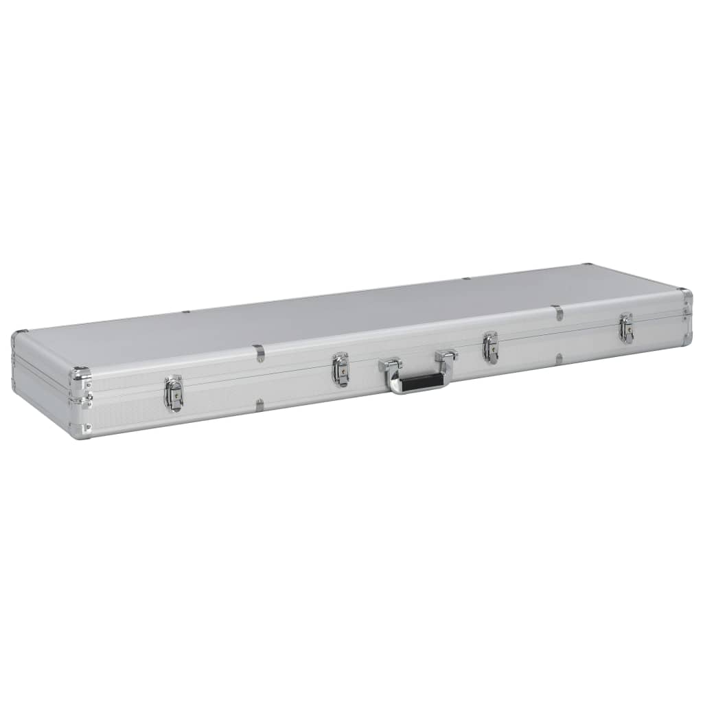 vidaXL Kutija za oružje srebrna 134 x 35 x 12 cm aluminijska - cover