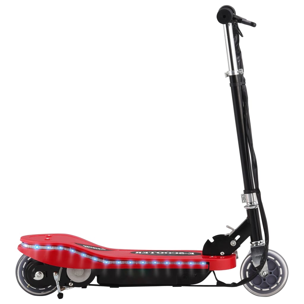 vidaXL Električni romobil s LED svjetlima 120 W crveni - cover