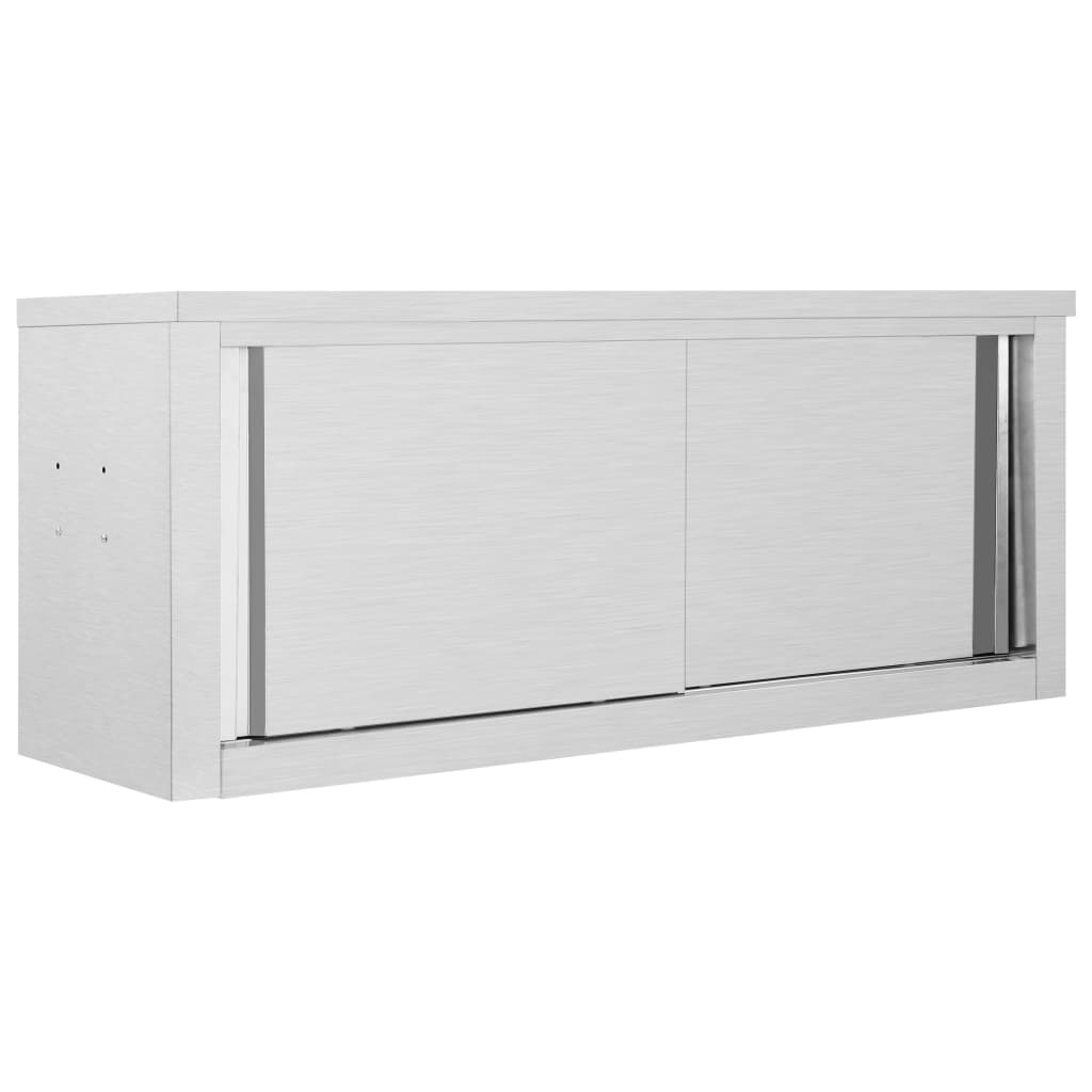 vidaXL Kuhinjski zidni ormarić s kliznim vratima 120x40x50 cm čelični - cover
