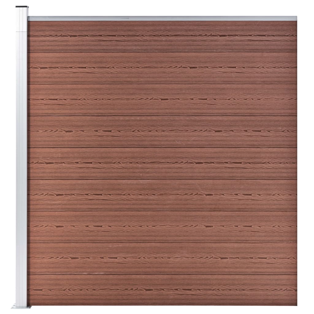 vidaXL Vrtna ograda WPC 175 x 186 cm smeđa - cover