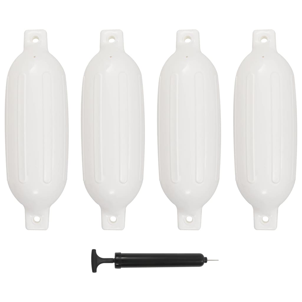 vidaXL Bokobrani za brod 4 kom bijeli 58,5 x 16,5 cm PVC - cover
