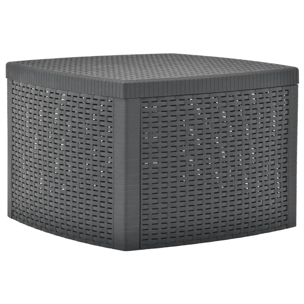 vidaXL Bočni stol antracit 54 x 54 x 36,5 cm plastični - cover