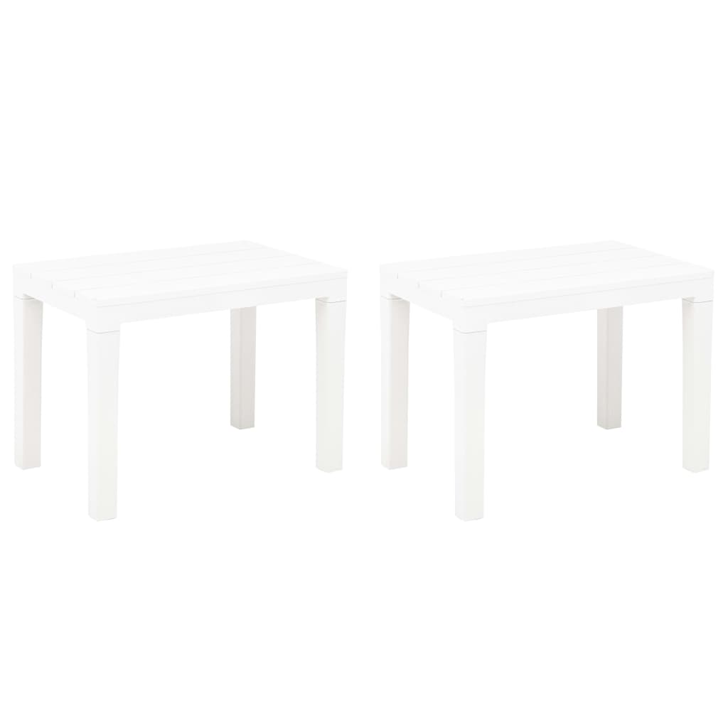 vidaXL Vrtne klupe 2 kom bijele plastične - cover