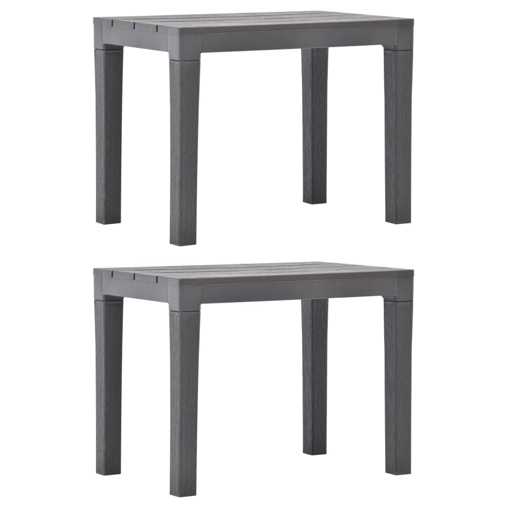 vidaXL Vrtne klupe 2 kom boja kave plastične - cover