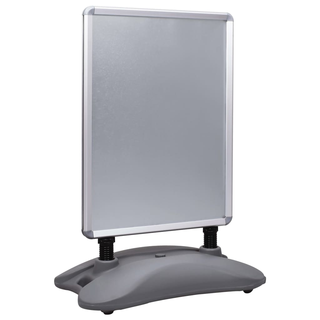 vidaXL Stalak za plakate A1 s vodenom bazom sivi od aluminijske legure - cover