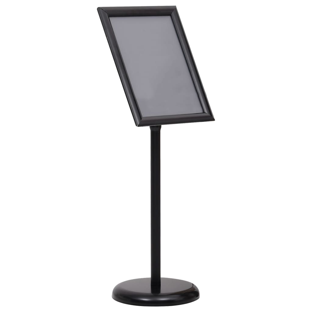 vidaXL Stalak za plakate A3 s postoljem crni od aluminijske legure - cover