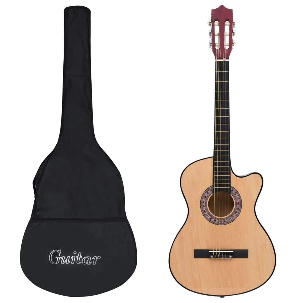 vidaXL 12-dijelni set akustične gitare Western s prorezom i 6 žica 38" - cover