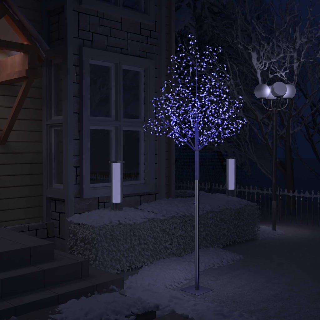 vidaXL Božićno drvce sa 600 LED žarulja plavo svjetlo 300 cm - cover