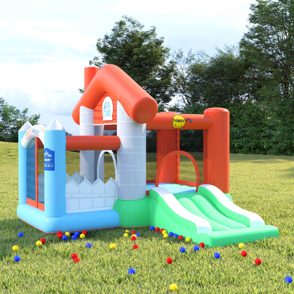 Happy Hop trampolin na napuhavanje s toboganom 272 x 257 x 220 cm PVC - cover
