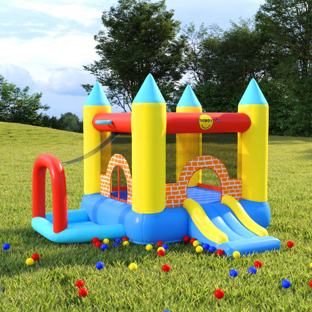 Happy Hop trampolin na napuhavanje s toboganom 300 x 280 x 202 cm PVC - cover