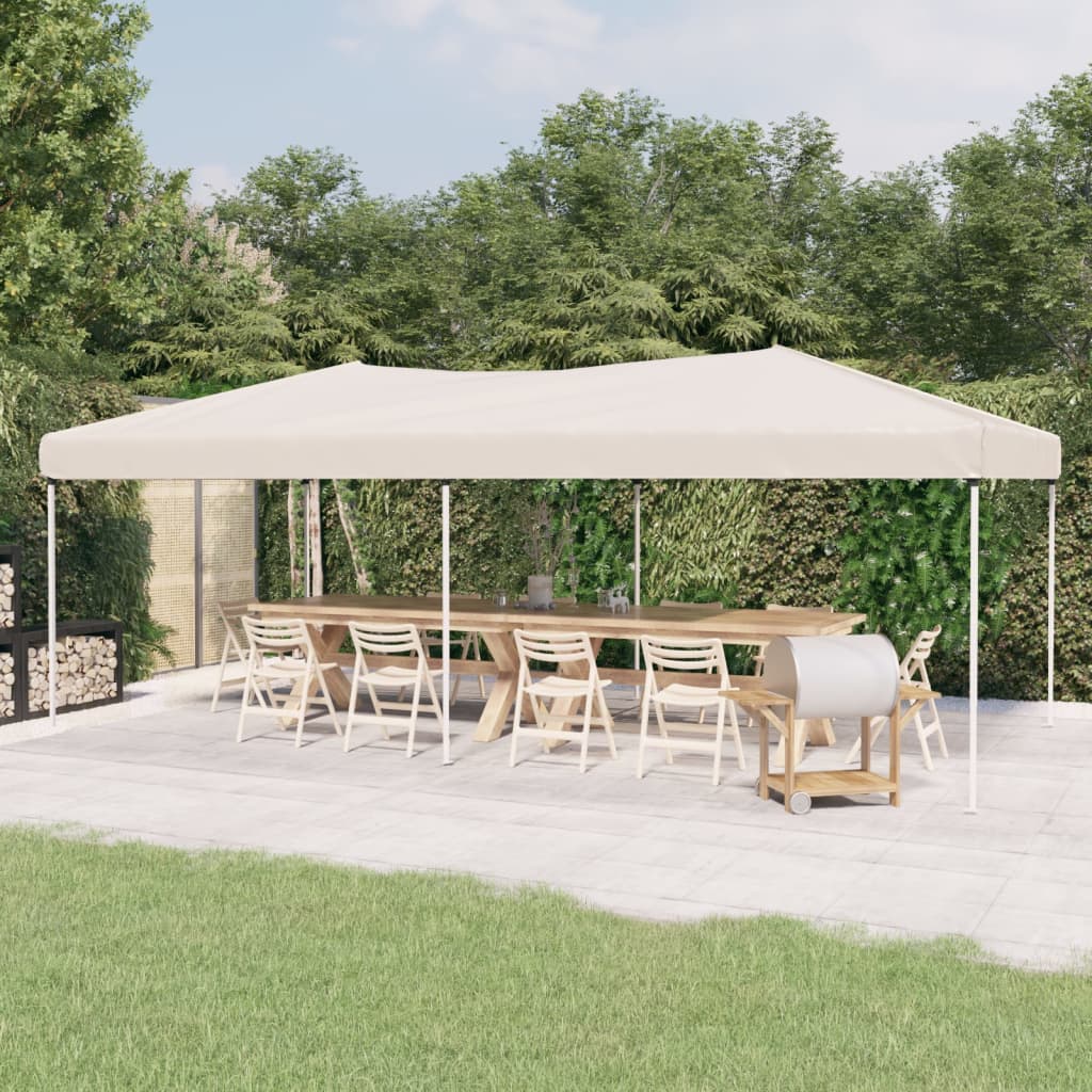 vidaXL Sklopivi šator za zabave 3 x 6 m krem - cover