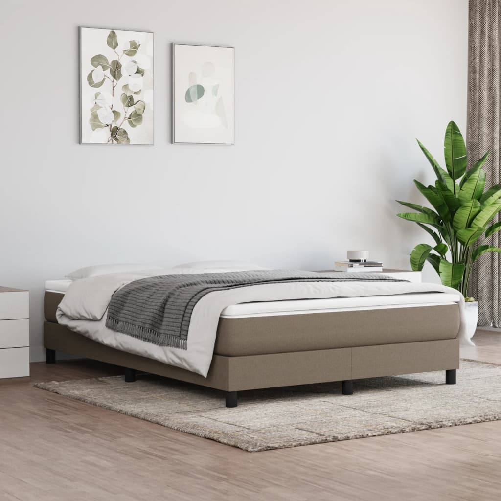 vidaXL Okvir za krevet smeđesivi 140 x 190 cm od tkanine - cover