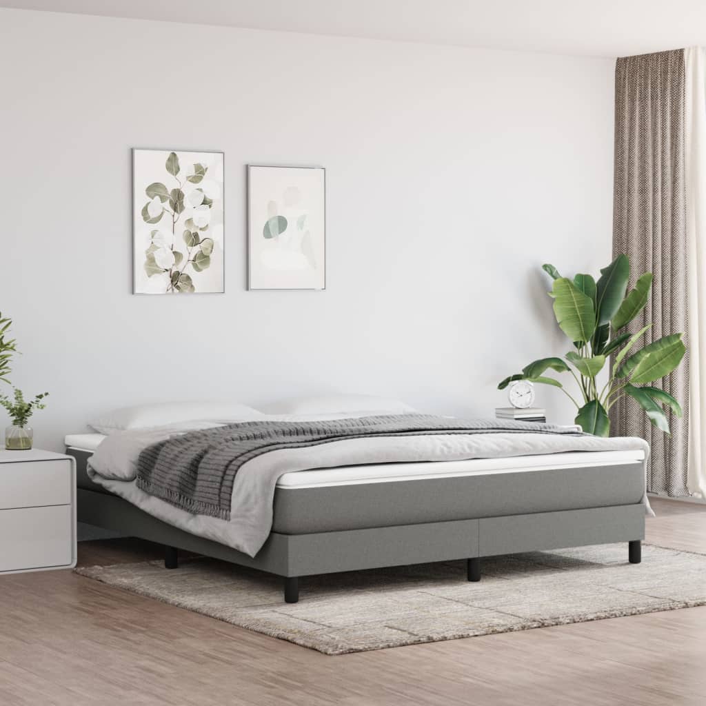 vidaXL Okvir za krevet tamnosivi 180x200 cm od tkanine - cover