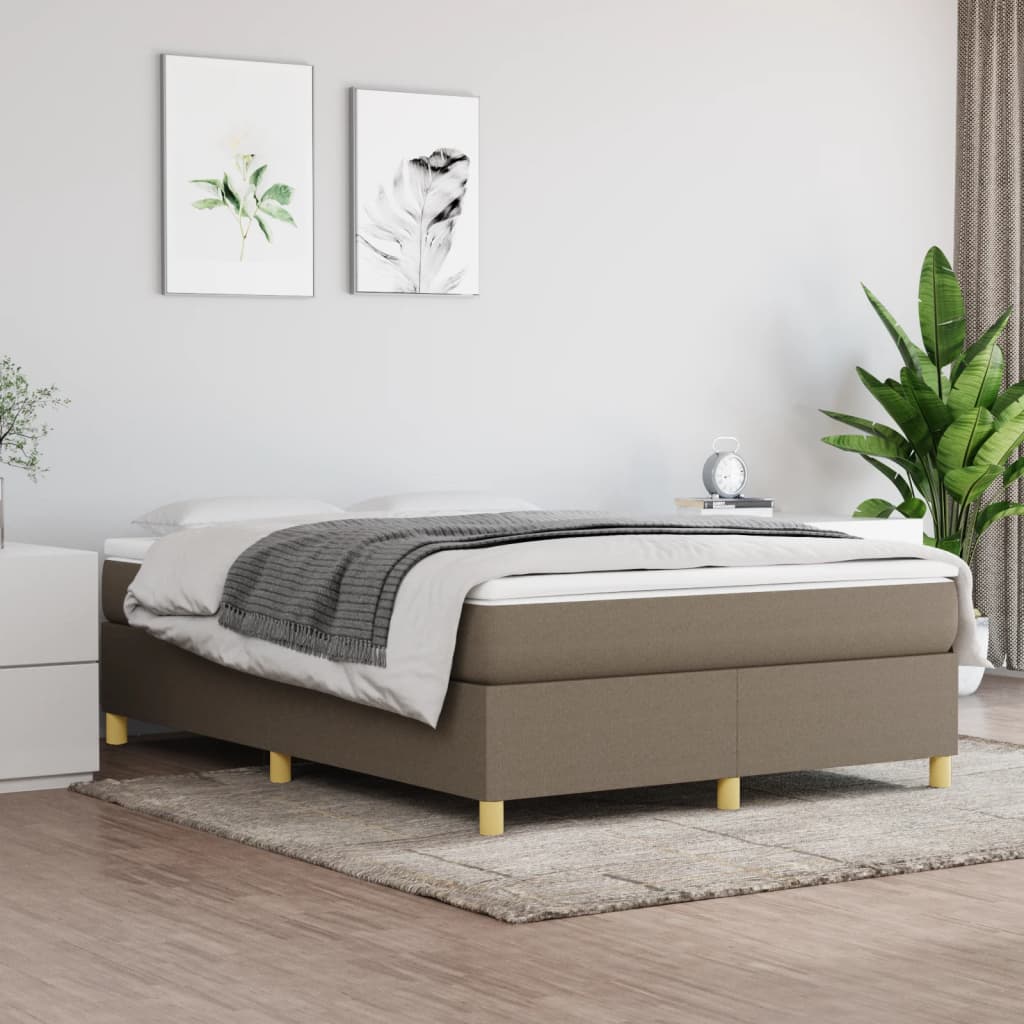 vidaXL Okvir za krevet smeđesivi 140x200 cm od tkanine - cover