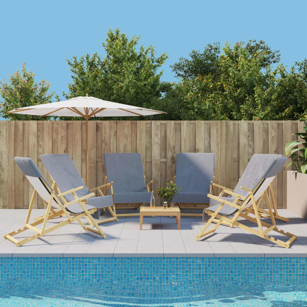 vidaXL Ručnici za plažu 6 kom sivi 60 x 135 cm od tkanine 400 GSM - cover