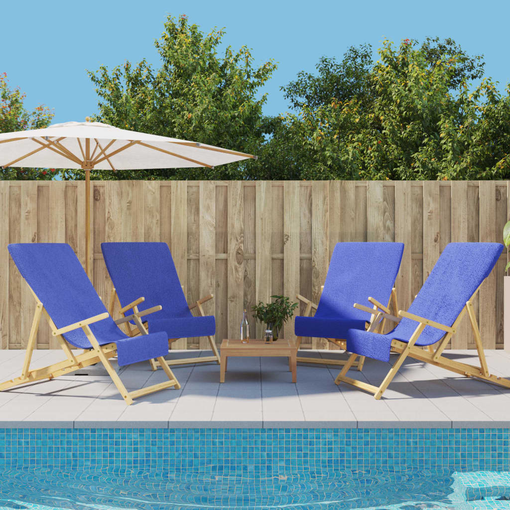 vidaXL Ručnici za plažu 4 kom plavi 60 x 135 cm od tkanine 400 GSM - cover