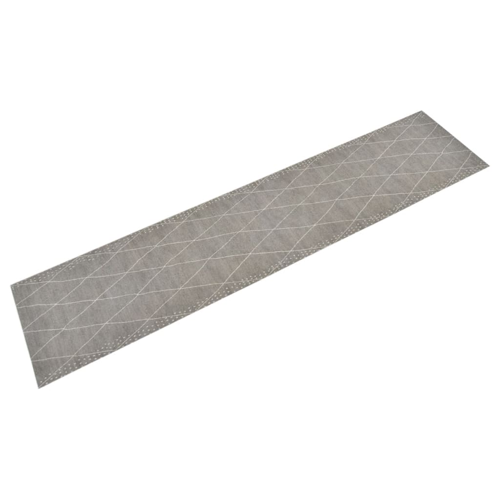 vidaXL Kuhinjski tepih perivi s uzorkom rombova 60 x 300 cm baršunasti - cover
