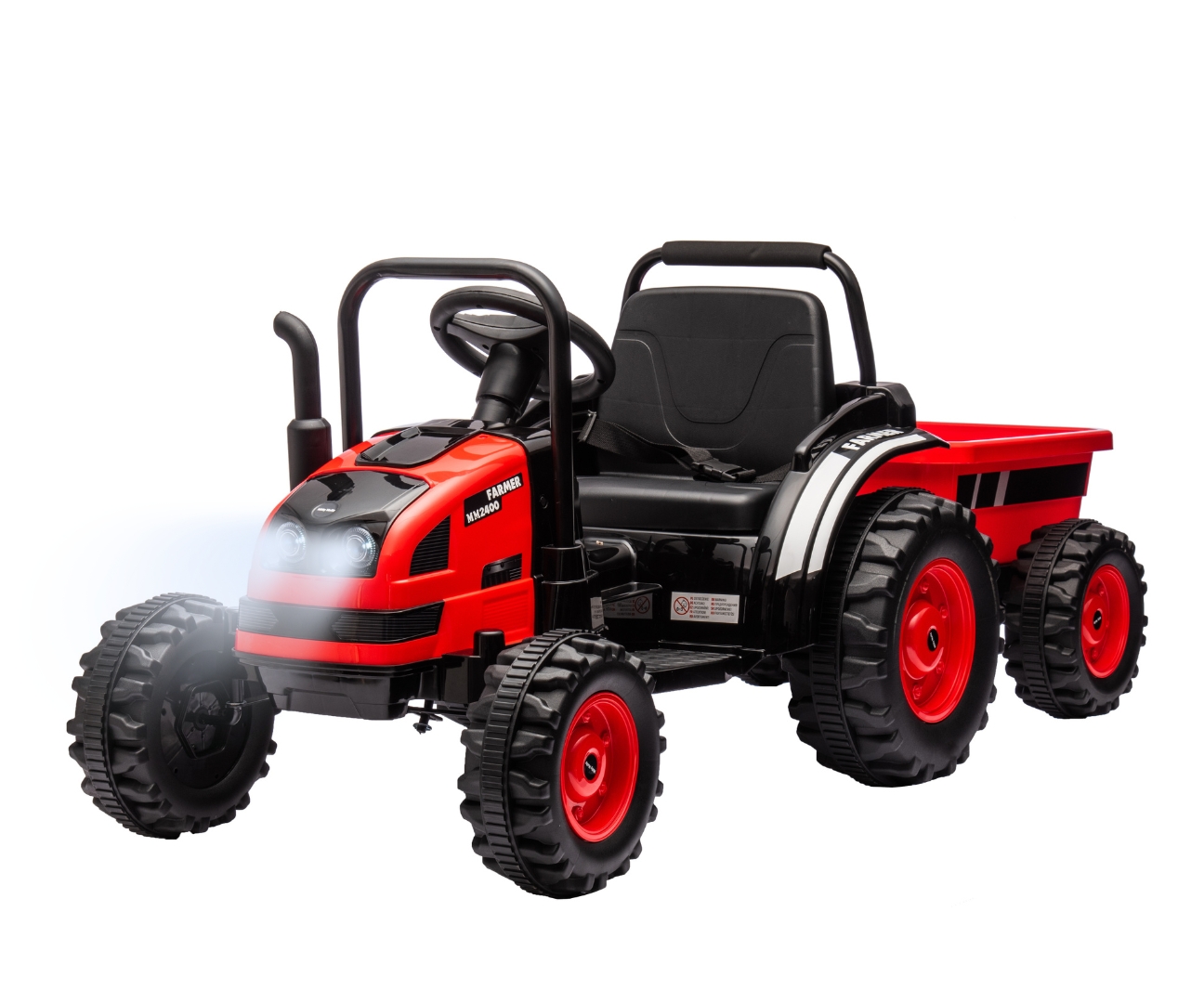 Vozilo na akumulator Traktor s prikolicom Farmer Red - cover