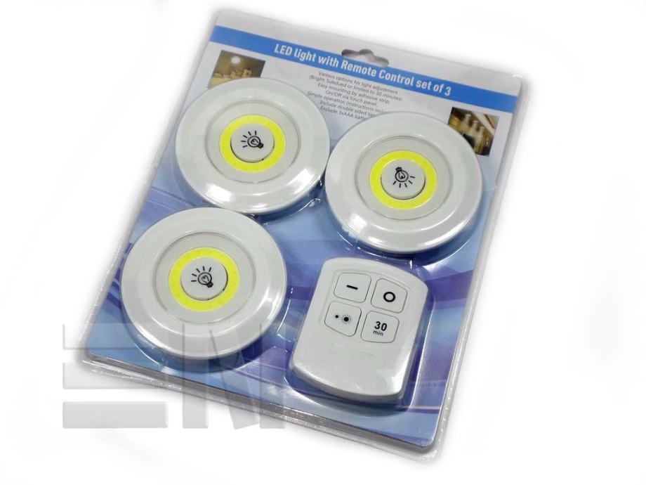 3 COB LED svjetiljke s daljinskim upravljačem - cover