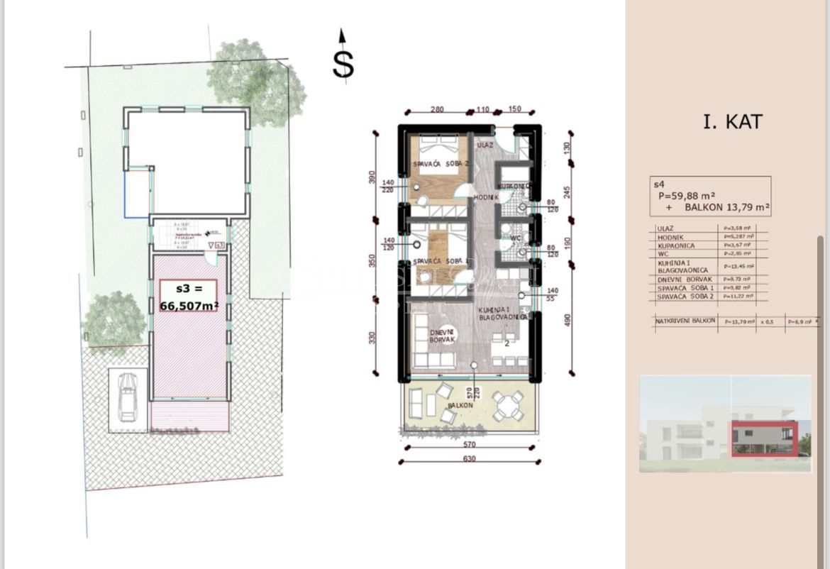 Odlična lokacija!! Prodaja stan Kaštel Stari, novogradnja - cover