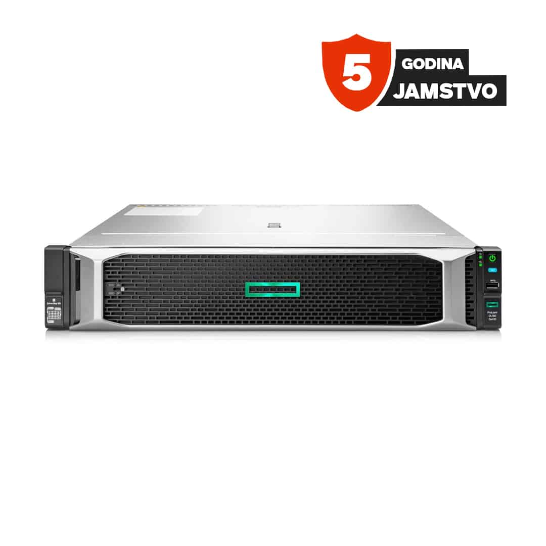 HP DL180 GEN10 8SFF, server/1xIntel Xeon Gold 5115 (10C 13.75M Cache 2.40 GHz) / 16GB DDR4 RDIMM 3200MHz / RAID HPE P408i-a (2GB+FBWC) / noHDD (up to 8 HDD 2.5'' SFF) / Power supply HP 500w - cover