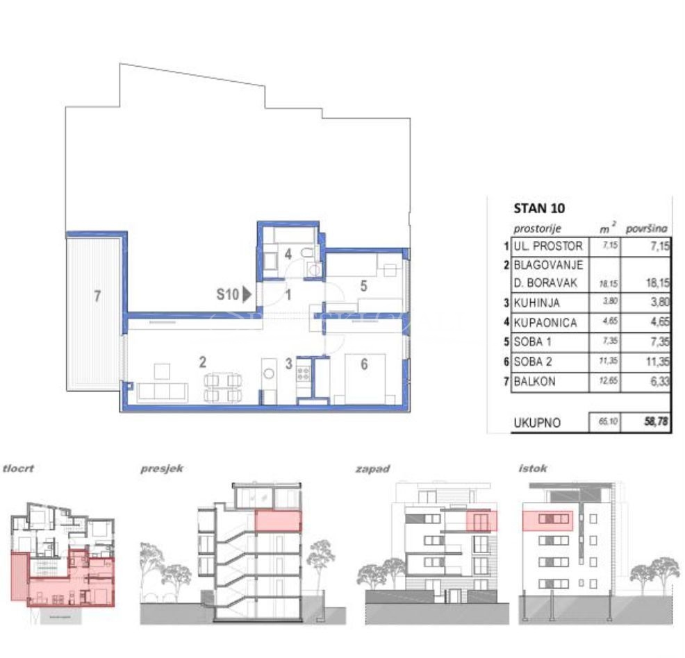 PRILIKA!! Split,Visoka - novogradnja komforan dvosoban stan, parking - cover