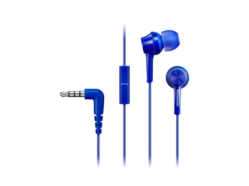 PANASONIC slušalice RP-TCM115E-A plave, in ear, mikrofon - cover
