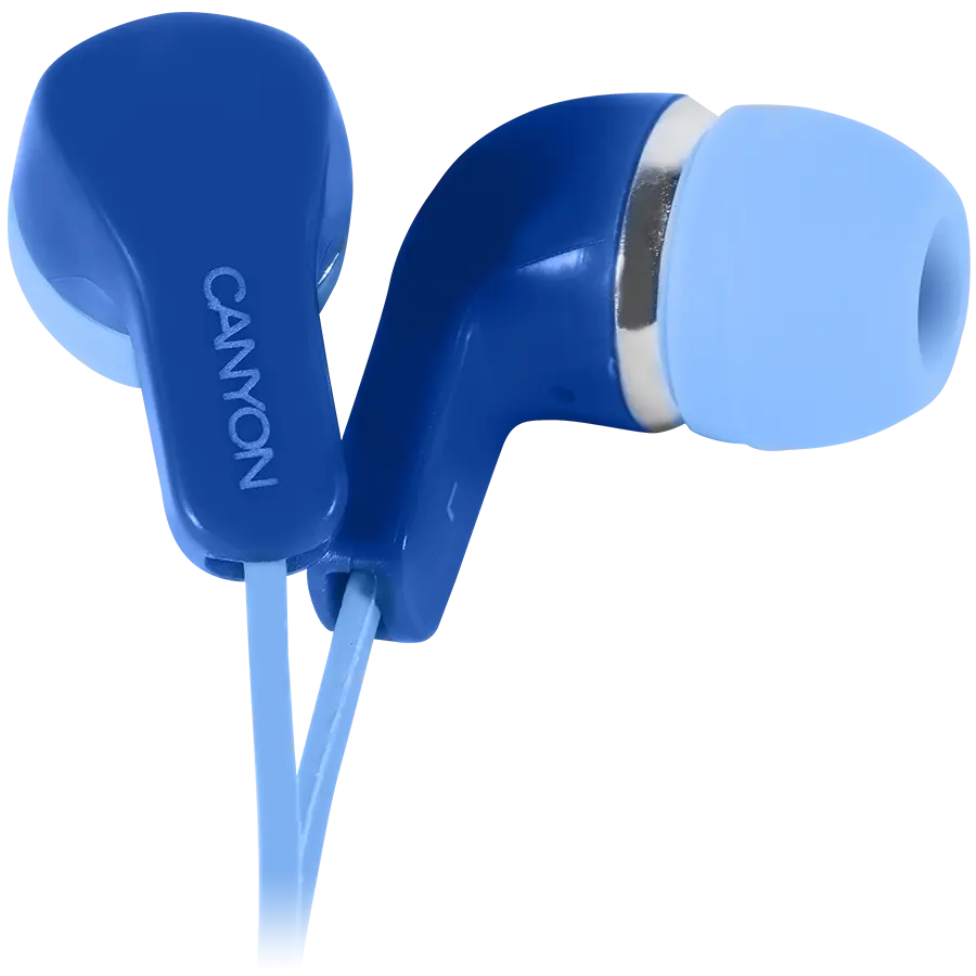 CANYON Stereo Earphones with inline microphone, Blue - cover