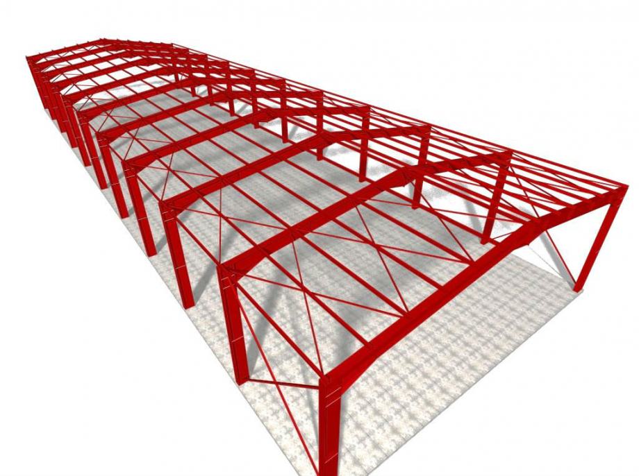 Montažna čelična hala 60x18 metara, korisne visine - cover