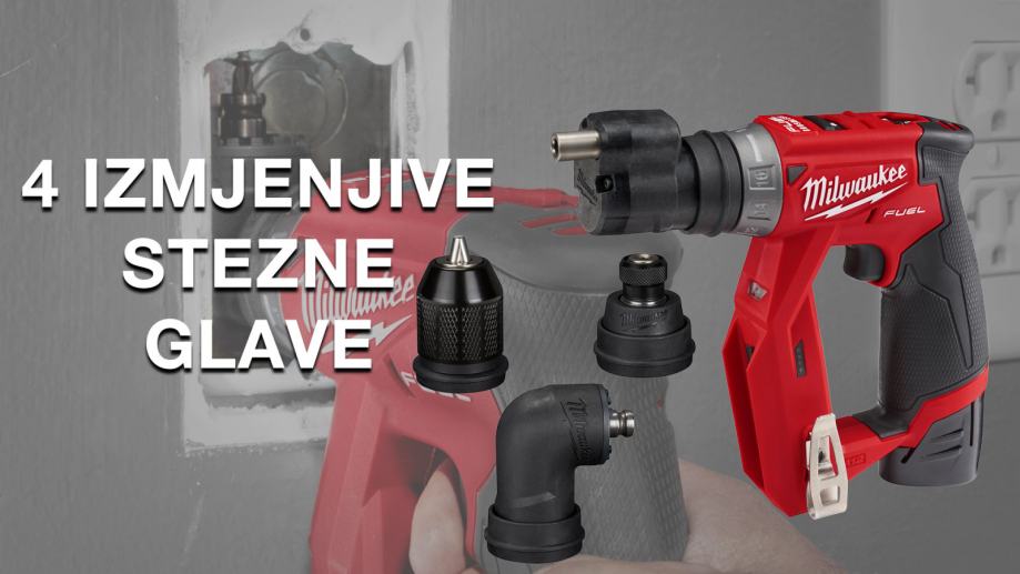 Milwaukee M12 udarna bušilica s izmjenjivom steznom glavom 4 u 1 - cover