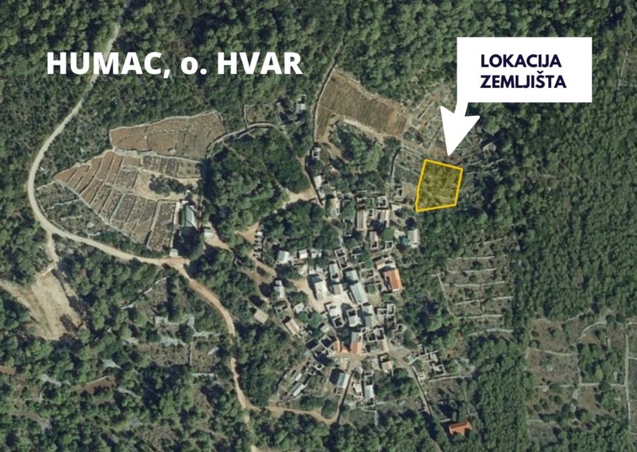 Hvar, Humac, 716 m2 polj. zemljišta uz građ. područje (prodaja) - cover