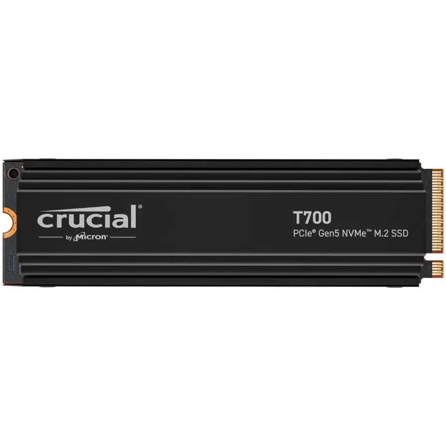 Crucial T700 2TB PCIe Gen5 NVMe M.2 SSD with heatsink, EAN: 649528936738 - cover