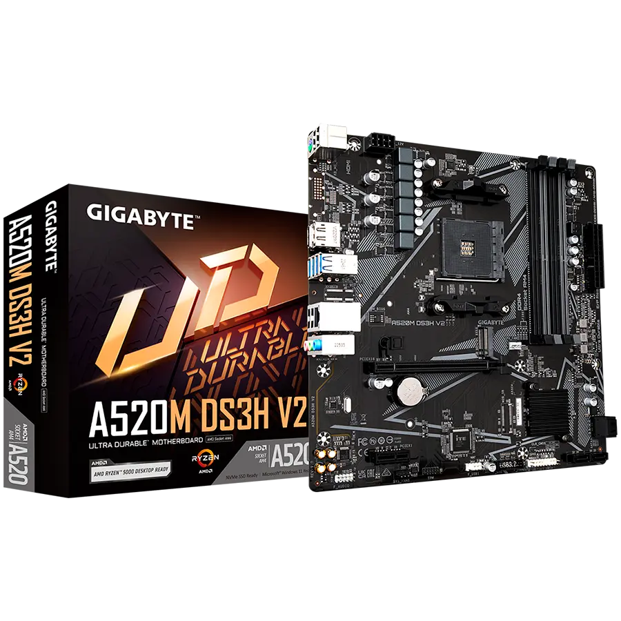 Gigabyte A520M DS3H V2 (AM4, mATX) matična ploča - cover