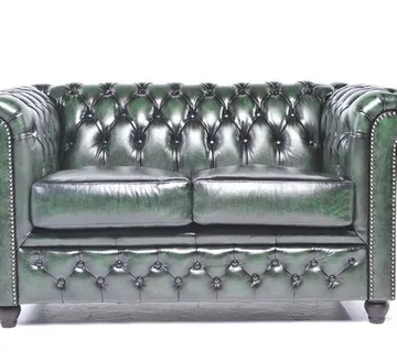 Chesterfield Dvosjed Original Leather | 2-sjedišta | Wash Off Green - cover