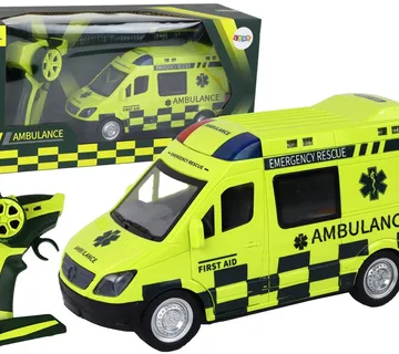 Remote Controlled Yellow Ambulance With Lights - cover