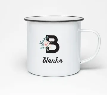 Personalizirani metalni lončić s cvjetnim uzorkom - cover