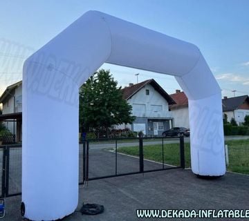 Startni luk na napuhavanje 6m x 4m - bijeli - cover