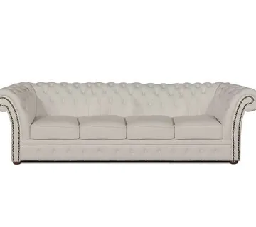Chesterfield Garnitura Winfield Basic Leather | 4-sjedišta | White - cover