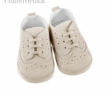 Cipelice za krštenje - antilop bež - cover