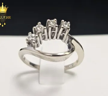 ZLATNI PRSTEN S DIJAMANTIMA 0.16ct 14K / R1, RATE ! - cover