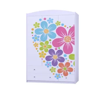 Dječji drveni ormar Happy cvijeće - cover