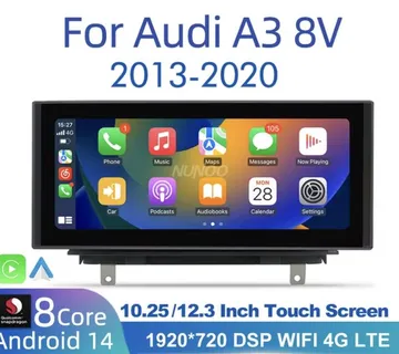 AUDI A3 2013-2020 ORIGINAL NAVIGACIJA MULTIMEDIJA ANDROID Carplay 2din - cover