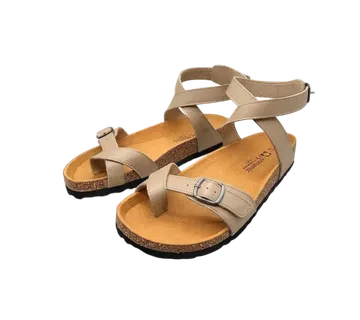 Anatomsle kožne sandale bež boje - cover