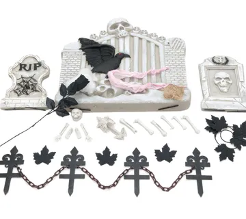 EUROPALMS Halloween skeleton with tombstone - cover