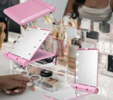 LED prijenosno ogledalo sa 8ledica za šminkanje - cover