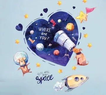 Zidna naljepnica - Space Dog - cover