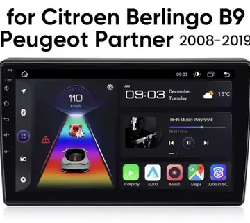PEUGEOT PARTNER CITROEN BERLINGO navigacija multimedija ANDROID CarPly - cover